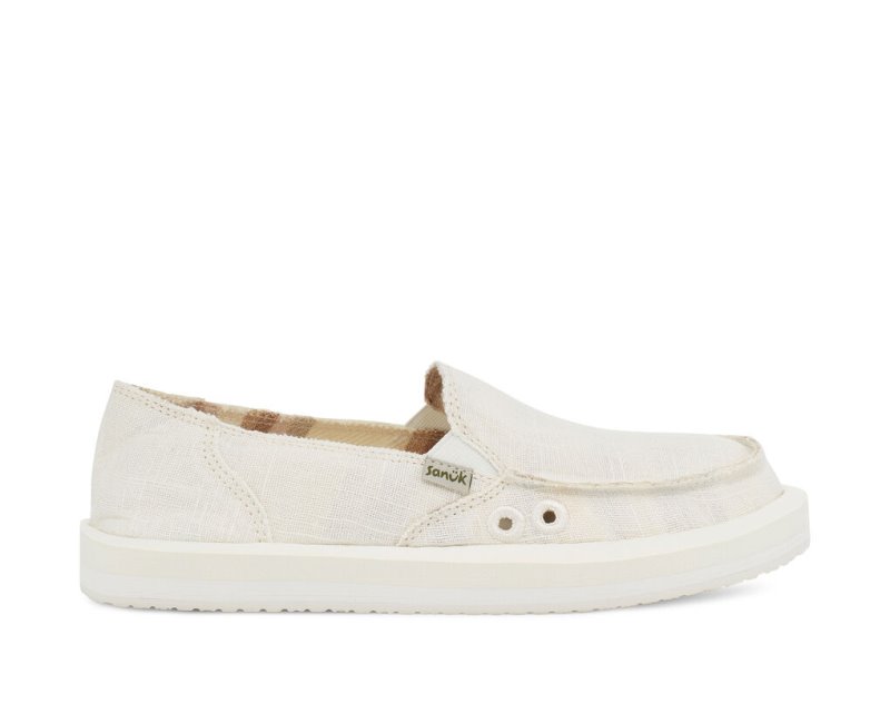 Sanuk Donna St Hemp Women\'s Shoes White | Canada 161ILH